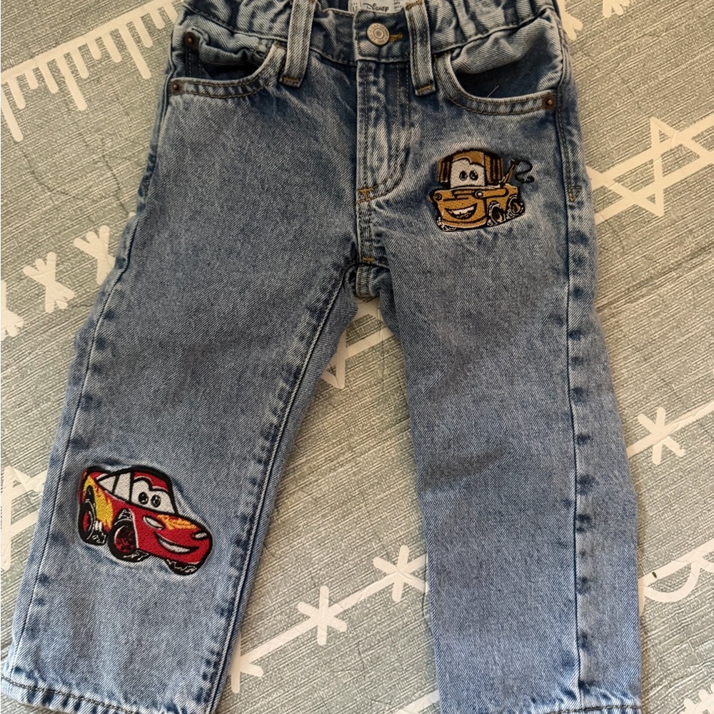 Disney Blue Jeans with Cars Patches
